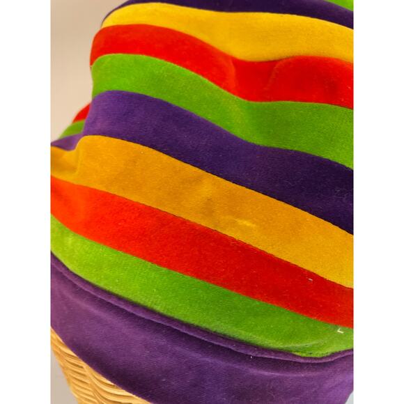 Vtg 50s 60s New Look Velvet Color Block Turban Bee Hive Hat Belmar B Altman Co - Picture 8 of 15